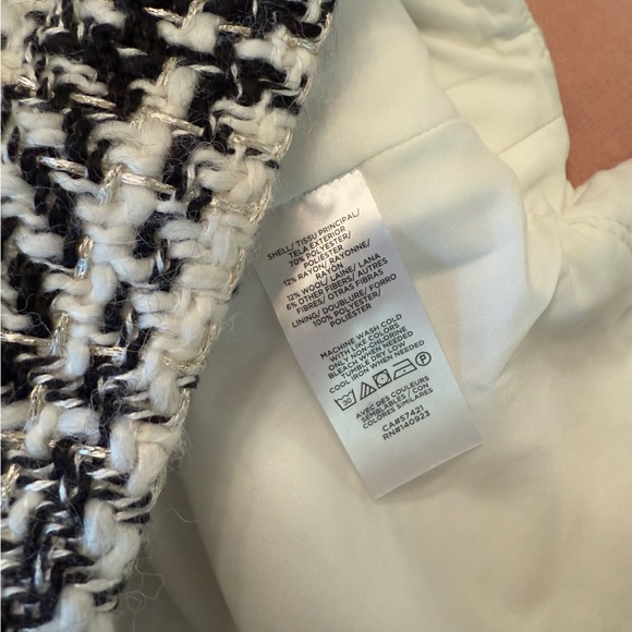 LOFT Tweed Metallic Plaid Skirt - Picture 8 of 8